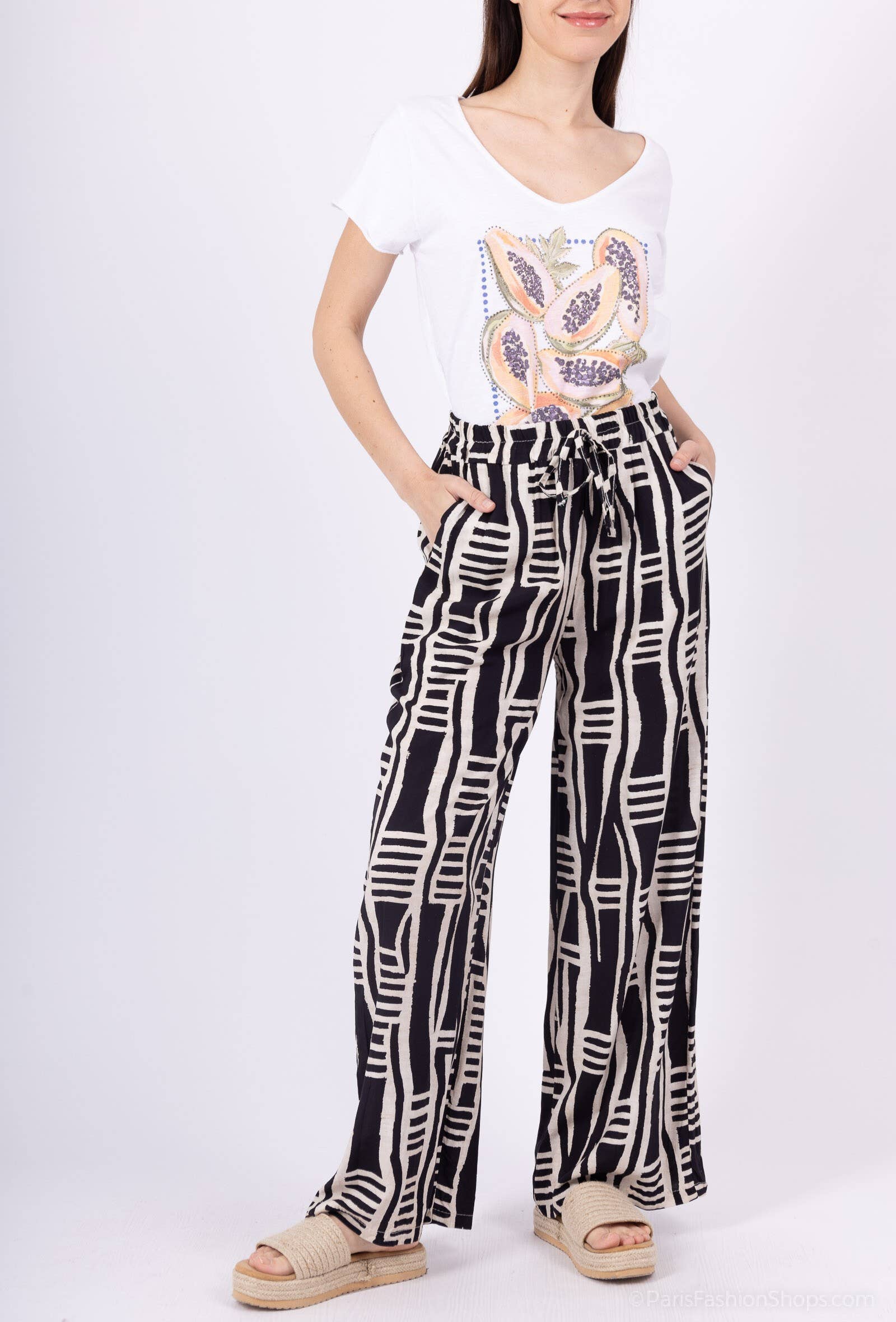 Mimi & Gogo - Wholesale Pants - Women's - New Art Style Printed Pants @5357_PaNewArt5