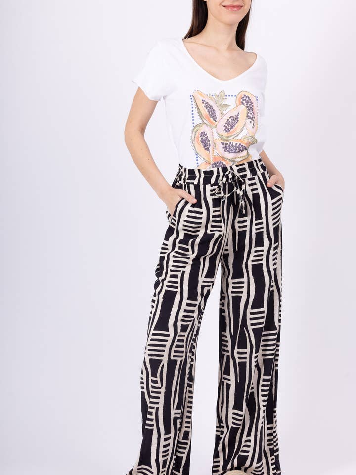 Mimi & Gogo - Wholesale Pants - Women's - New Art Style Printed Pants @5357_PaNewArt5