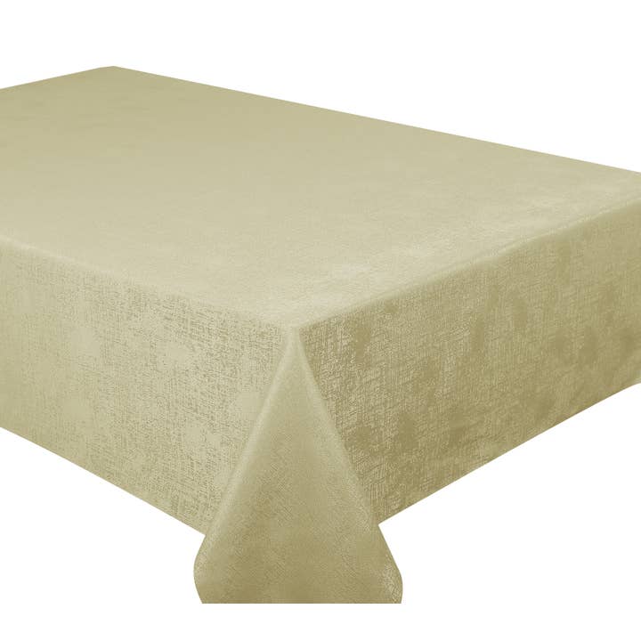 Glimmer - Gold - 100% Polyester Tablecloth for wholesale by Texstyles Deco Inc.