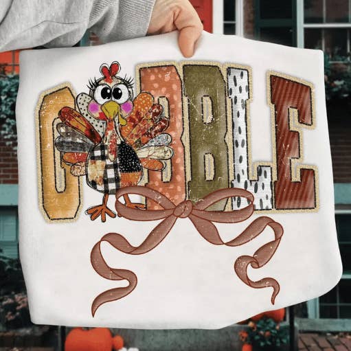 Gráfico de ropa con bordado falso de pavo para venta al por mayor de Kindred Flame Outfitters