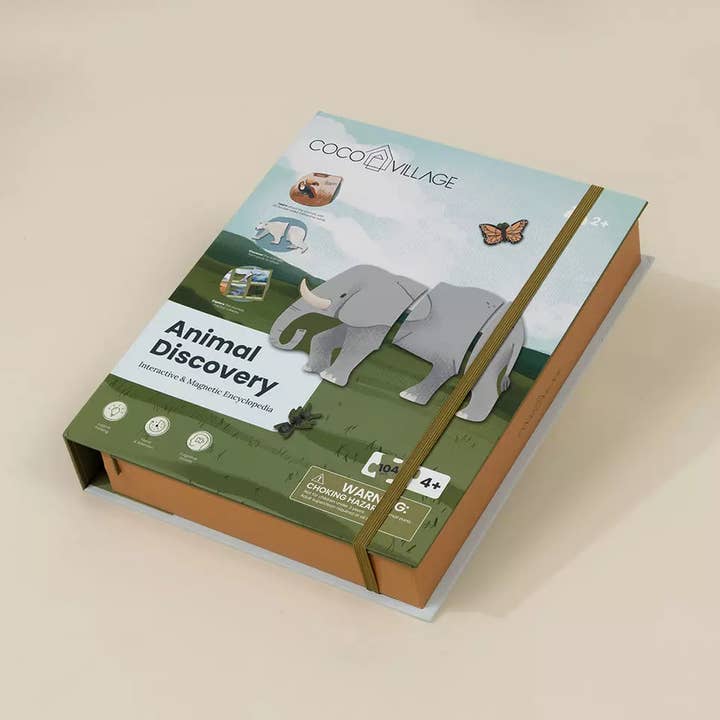 Coco Village - Vente Cartes d'apprentissage – enfant et bébé - Encyclopédie Interactive & Magnétique – Découverte des Animaux (Version Anglaise)0