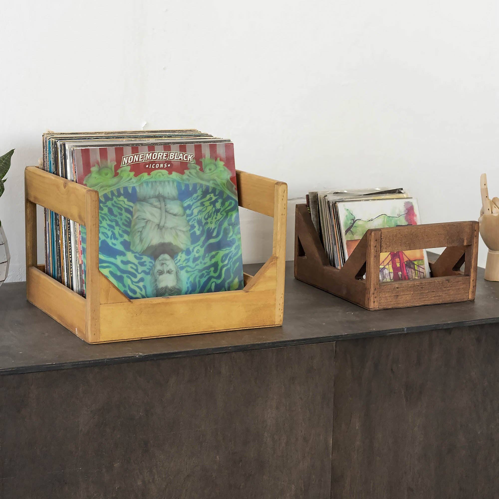 WickerWoodWorks - Vente Cubes de rangement - The Cube : caisse de rangement pour vinyles 12 pouces12