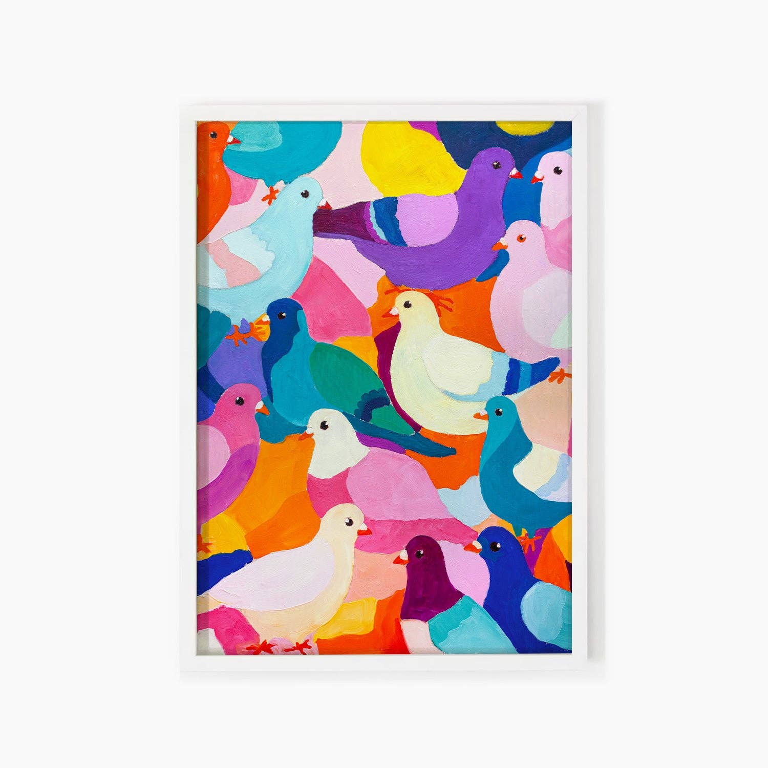 Julia Ockert - Wholesale Art print - Pigeon Party - Quirky Dopamine Decor Kid's Art Print