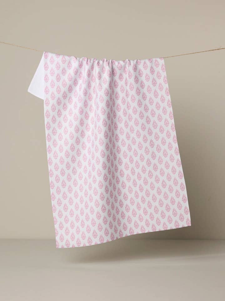 Roze Klaproos Theedoek voor wholesale door Geometry