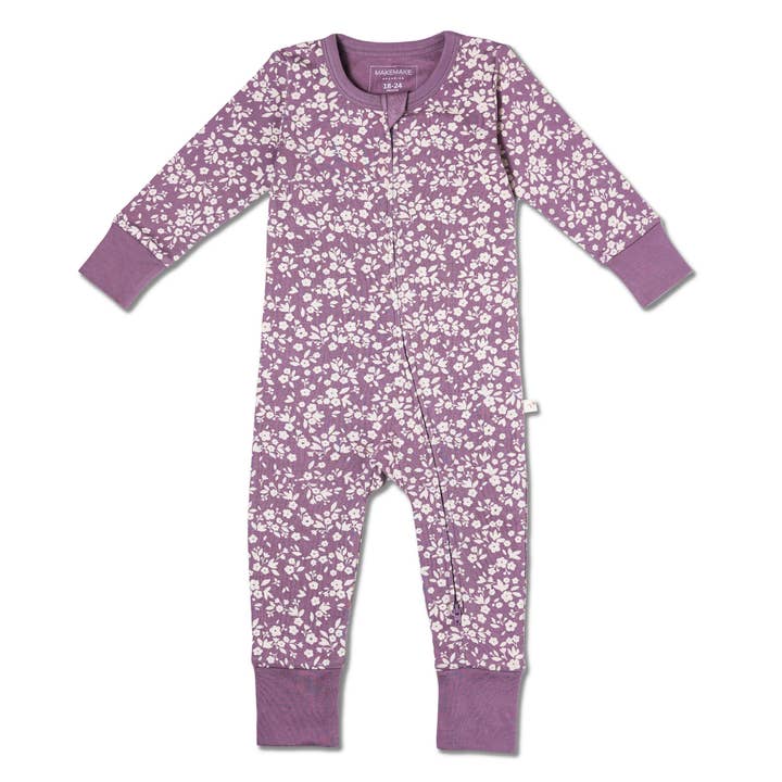 Makemake Organics - Wholesale Jumpsuit - Baby - Organic 2-Way Zip Romper - Thistle