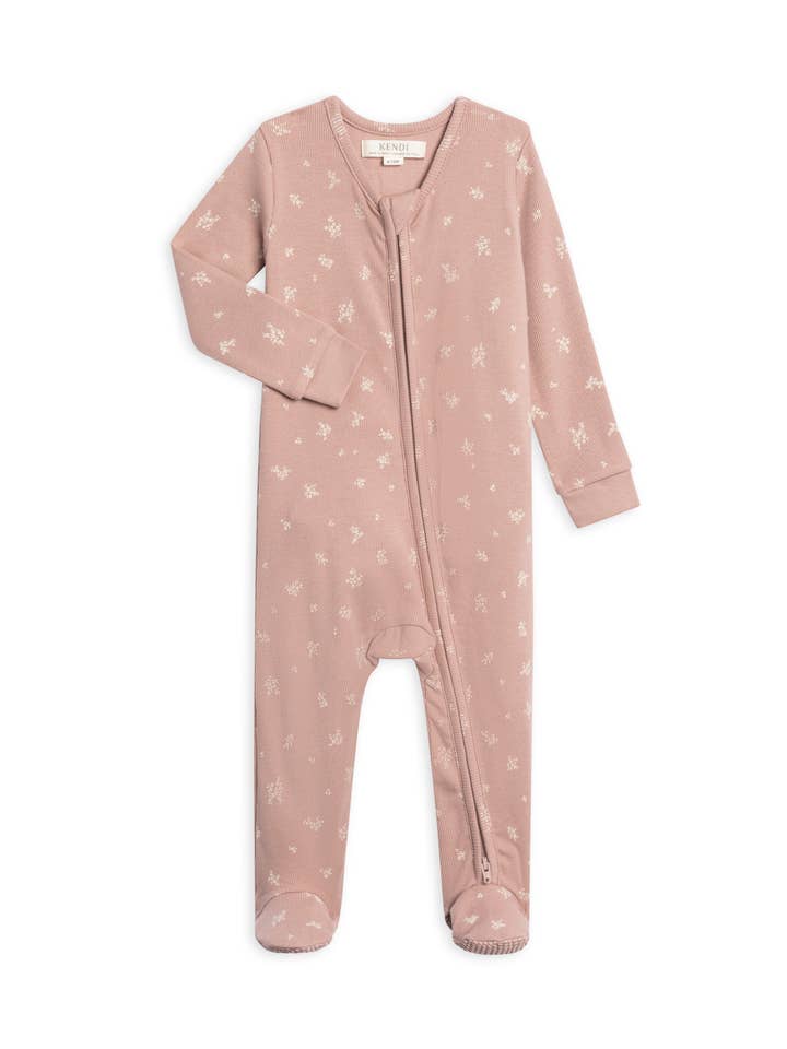 Pijama con cremallera acanalada Kit para venta al por mayor de Colored Organics