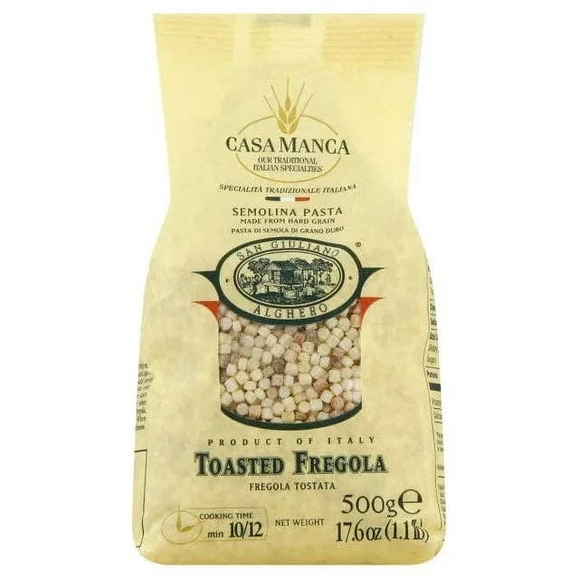 Casacella Foods - Wholesale Pasta - Casa Manca San Giuliano Toasted  Fregola Sarda Pasta 17.6oz 1