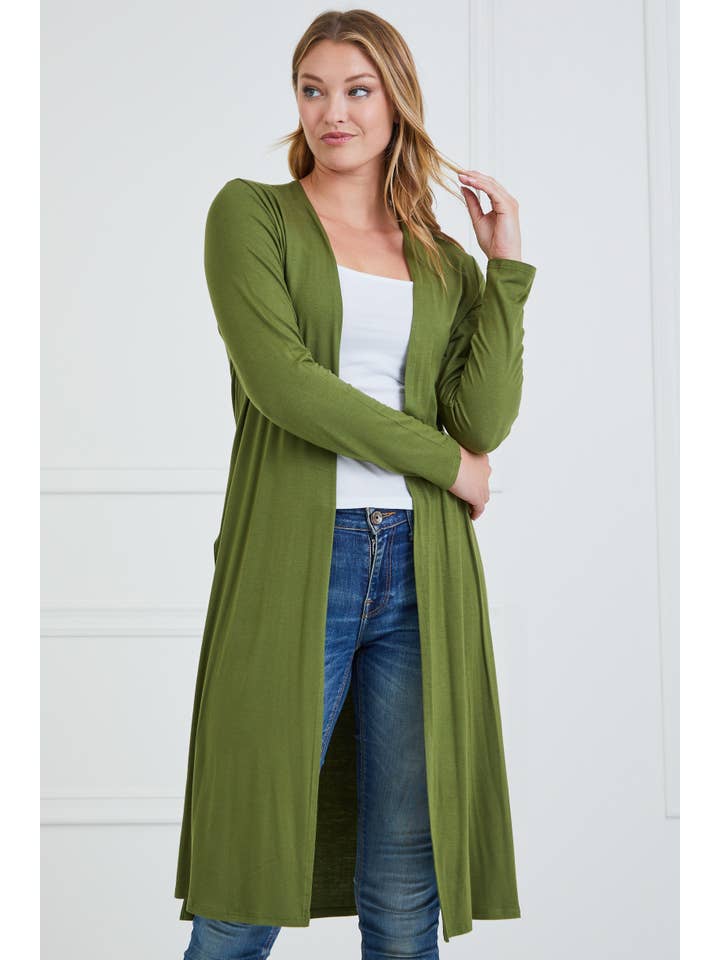 Chris & Carol Apparel - Wholesale Cardigan - Women's - KNIT LONG SLEEVE CARDIGAN
