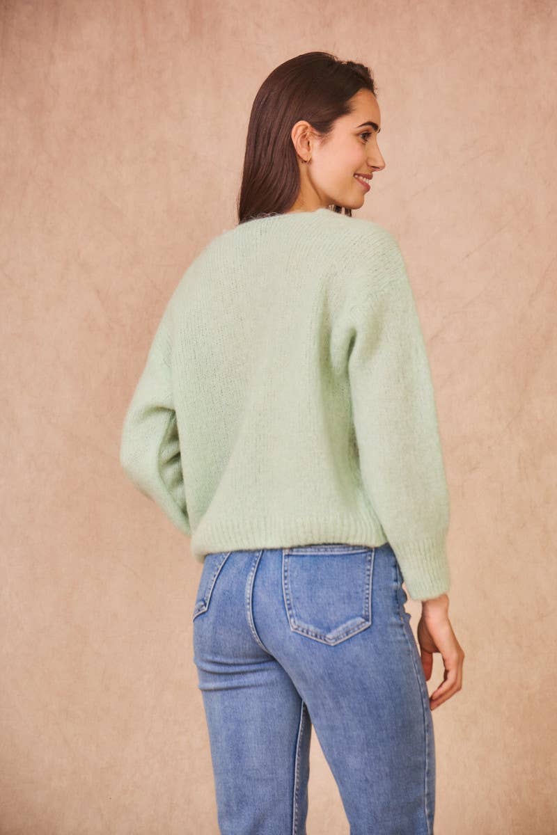 Calie Paris - Wholesale Knit Sweater - Women's - V-Neck Kid Mohair Sweater17