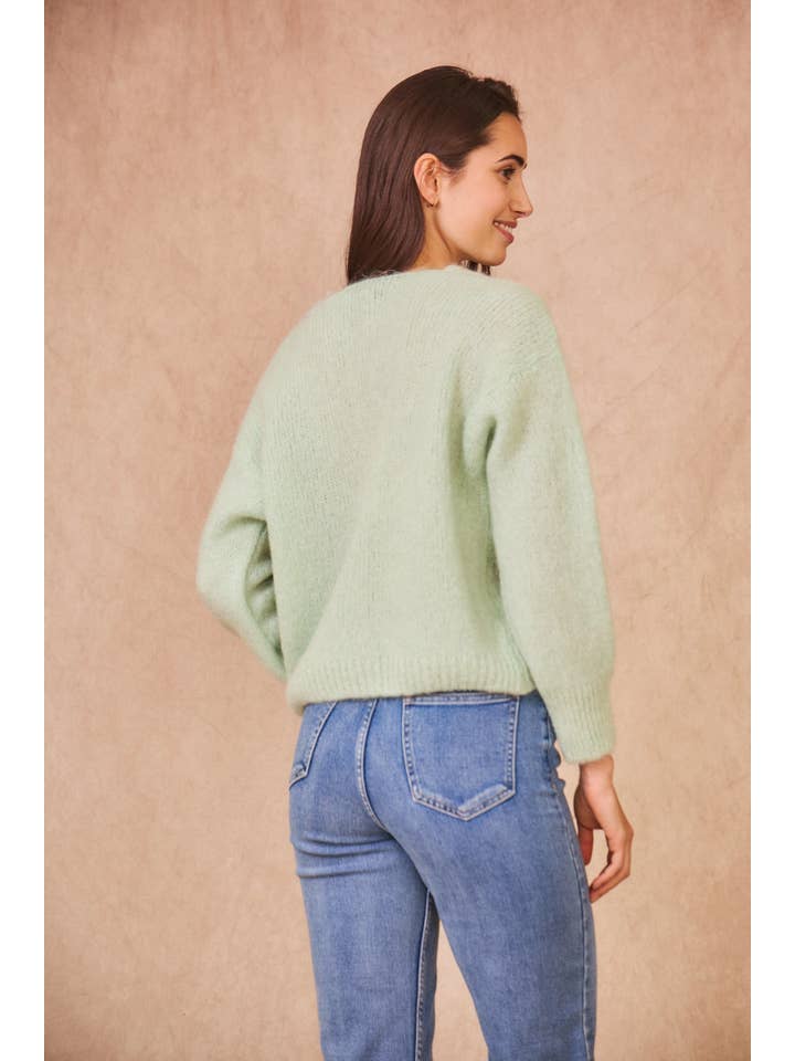 Calie Paris - Wholesale Knit Sweater - Women's - V-Neck Kid Mohair Sweater17