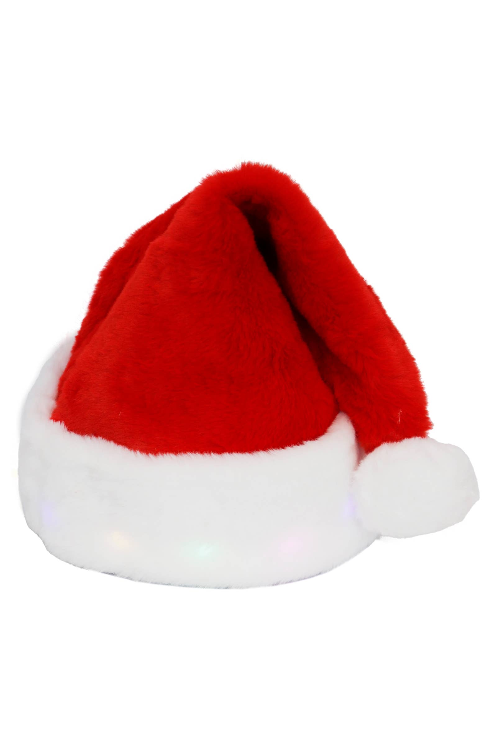 AS SHOWN Classic Led Light-up Thick Christmas Santa Hat for wholesale on Faire6