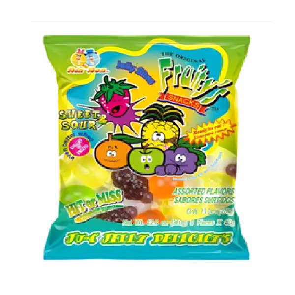 Showcase - Wholesale Gummy - Fruity's Sweet and Sour Jelly Flavor Assorted (9pcs)