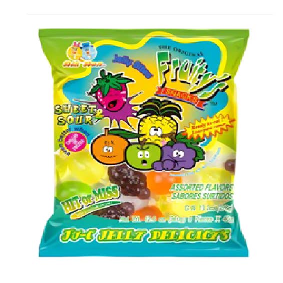 Showcase - Wholesale Gummy - Fruity's Sweet and Sour Jelly Flavor Assorted (9pcs)0