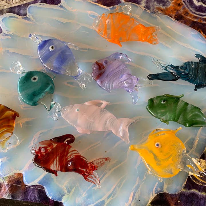 Terrapin Glass Gardens – wholesale Individuell berlock/hänge – Hand skulpterade glas fisk hängen