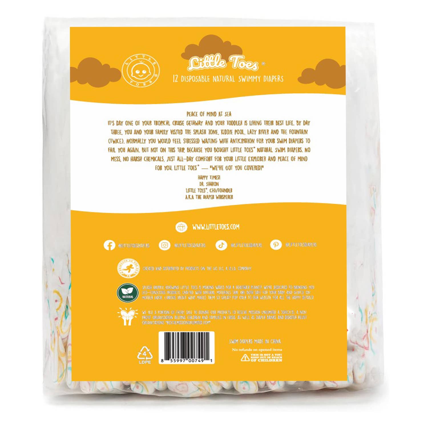 Products on the Go – Fralda de natação - Bebé por atacado – Fraldas de Natação Descartáveis Naturais Médias 12 Unidades1