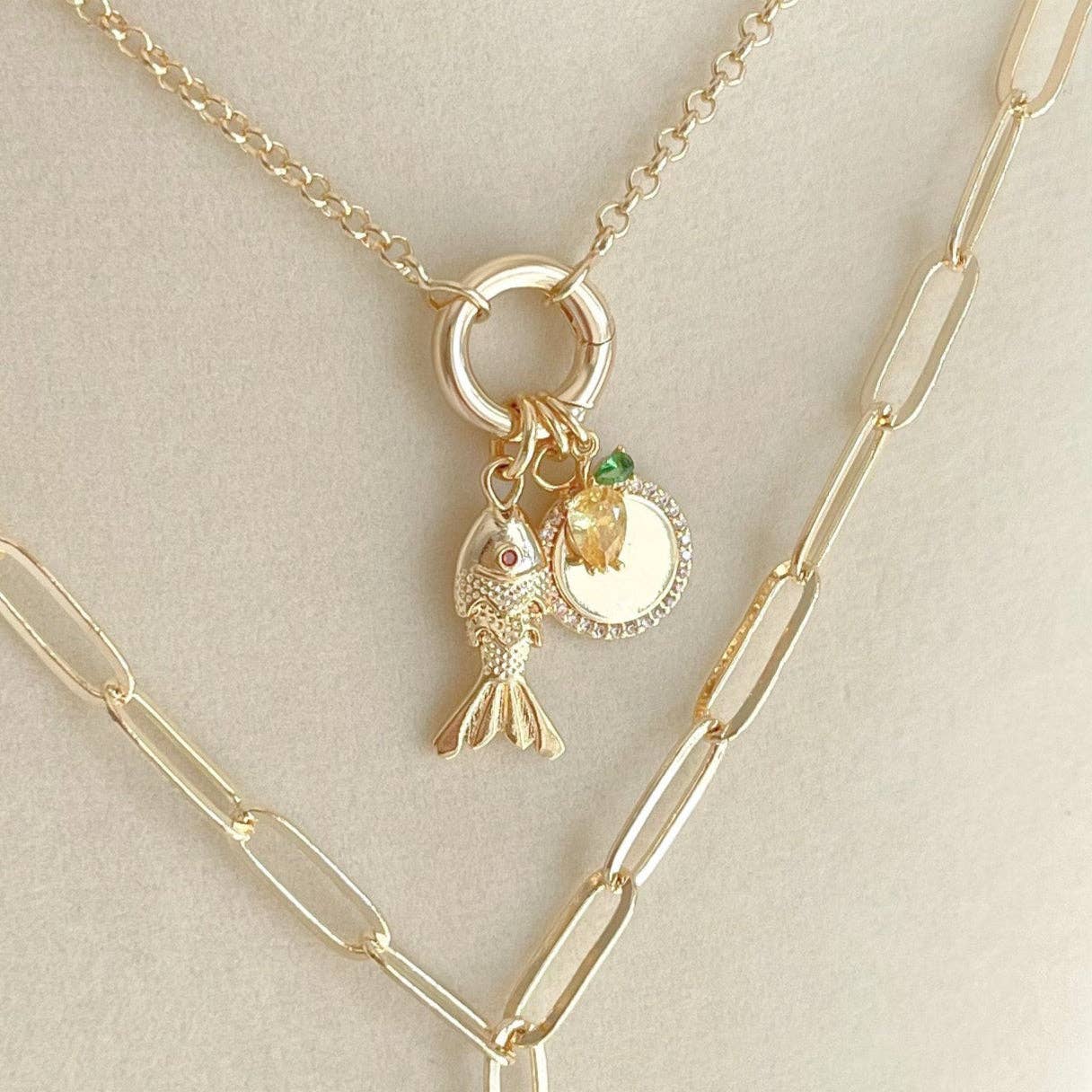 Goldie Charm Bar - Wholesale Individual Charm/Pendant - KOI FISH CHARM0