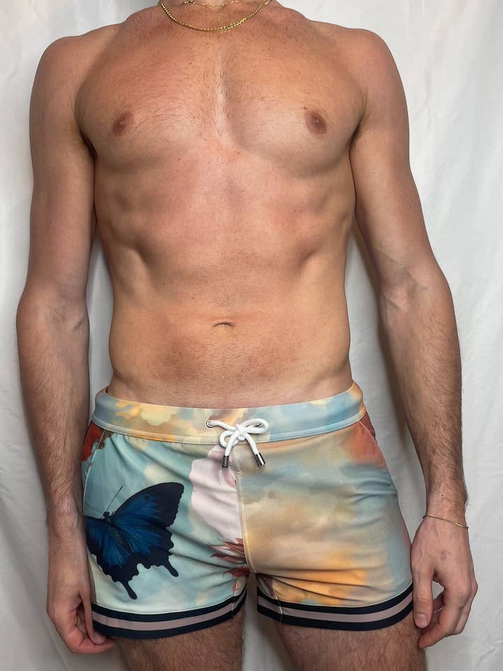 CTS Schmetterlingswolken Schwimmen zum Fitnessstudio Kurz für den Großhandel von Chris Turk Swim