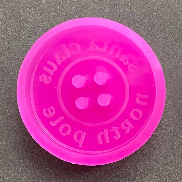 Santas Lost Button, Silicone Mould for wholesale by EllaRaeMouldsVinyls