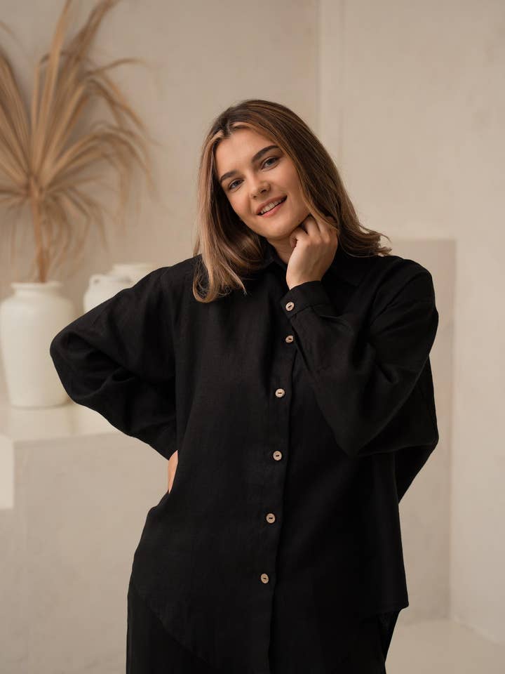 Linen Shirt for Women: Oversized Button-Down for wholesale by GAUJA GAUJA