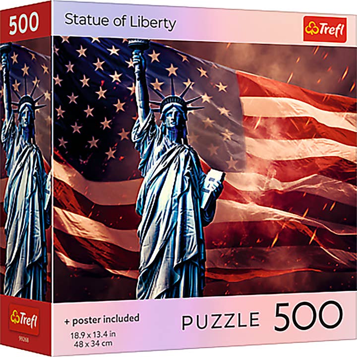 Trefl Red Statue of Liberty 500 Piece Puzzle for wholesale by Trefl USA