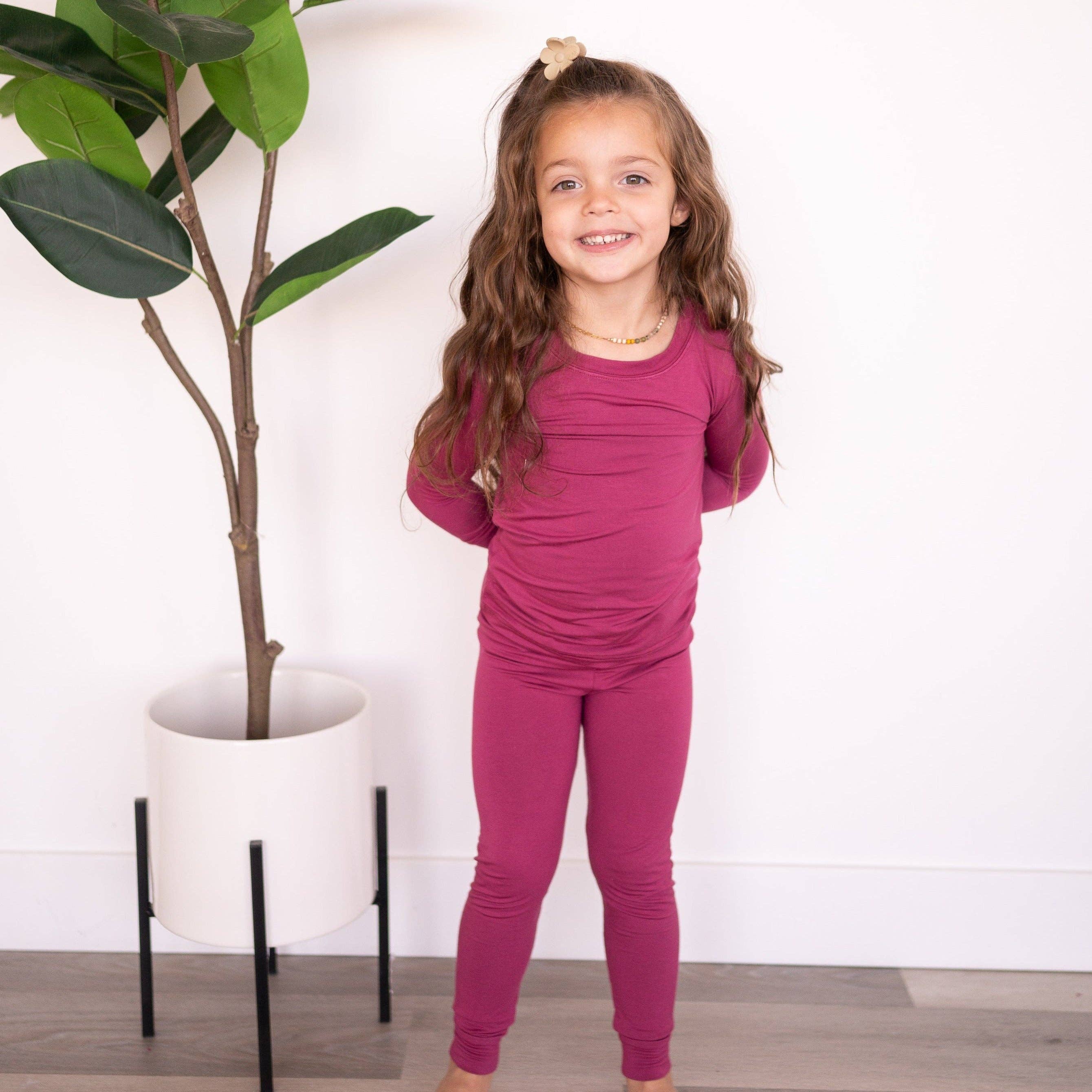 Will & Charlie Shop - Wholesale Sleepwear Set - Kids - Cranberry Bamboo 2-Piece Set Toddler Pajamas3