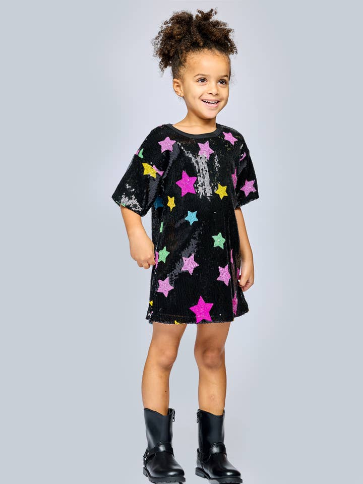 Abito con paillettes a stella per la vendita all'ingrosso da parte di Hannah Banana , Baby Sara