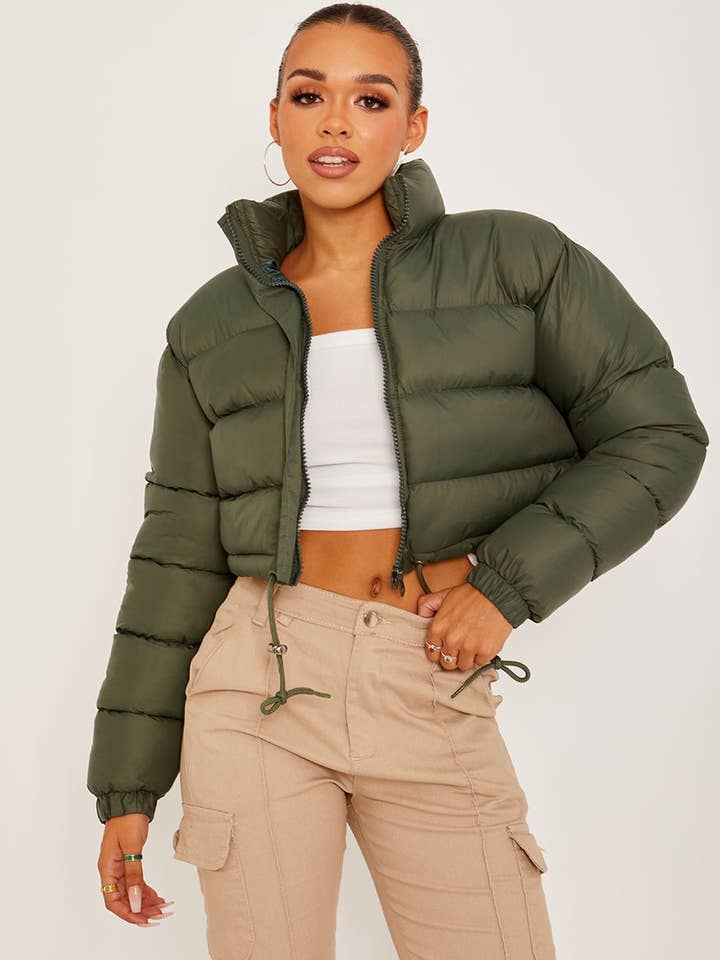 New Cropped Puffer Jacket for wholesale by Stylewise Direct