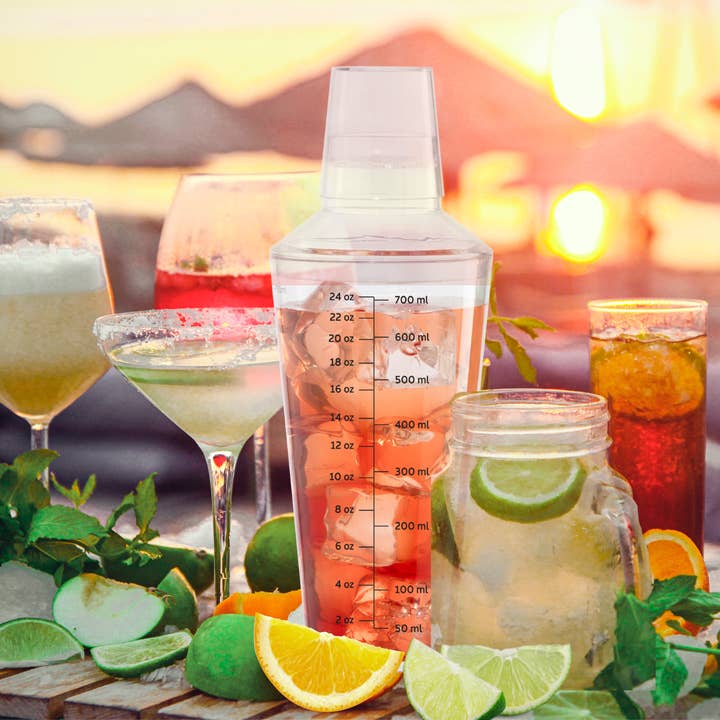 Oggi - Wholesale Cocktail Shaker - Cocktail Shaker, 24oz / 700ml, Aqua2