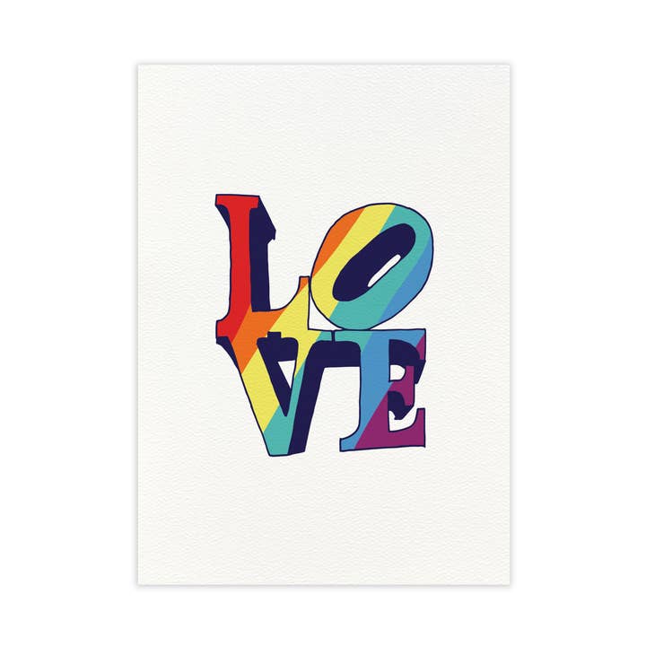 Rainbow Love Park Print for wholesale by Joli Pop Paper Co.