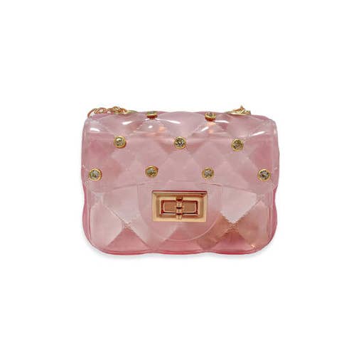 Doe a Dear - Wholesale Crossbody Bag - Kids - P30 B3001 Rhinestone Stud Quilted Jelly Purse (4 Colors)8