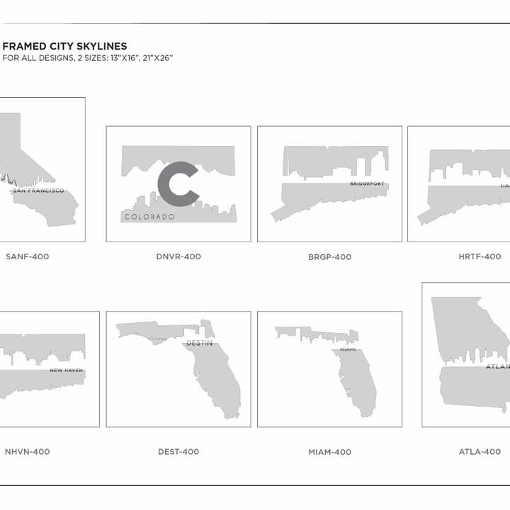 Grainwell - Wholesale Art Print - Framed City Skyline2