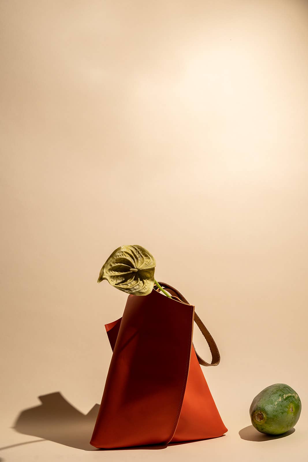 REMOVED BRAND - Wholesale Tote Bag - Women's - Leather Wedge Tote 16inch Papaya orange6