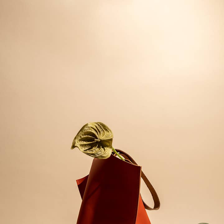 REMOVED BRAND - Wholesale Tote Bag - Women's - Leather Wedge Tote 16inch Papaya orange6