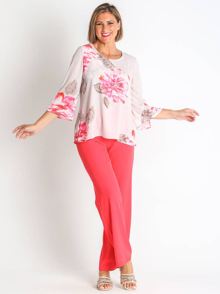 LOURDES CASTILLO - Wholesale Shirt - Women's - 368564L PRINTED CHIFFON BLOUSE2