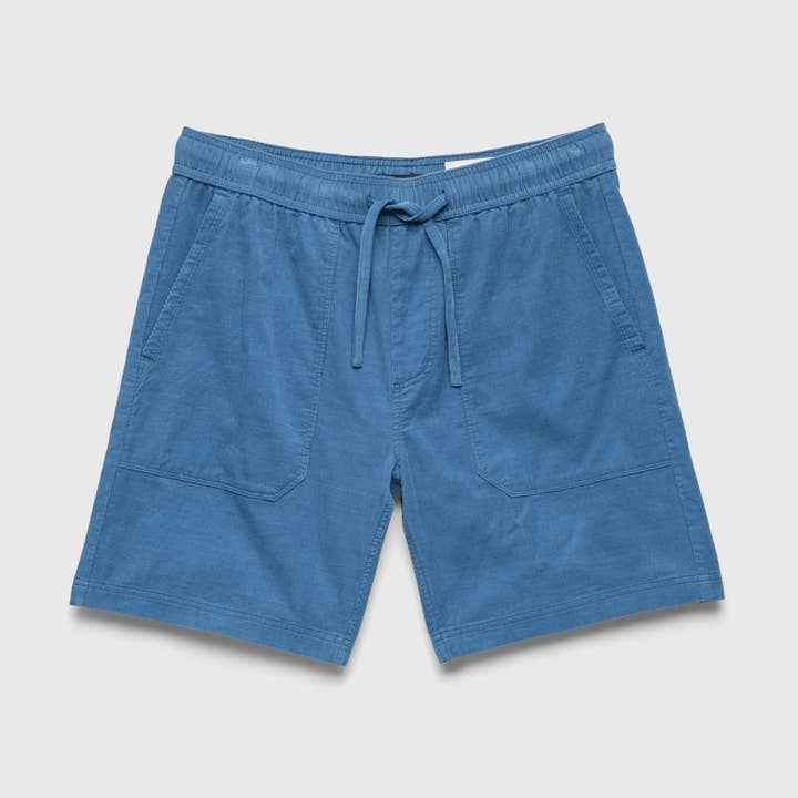 Tyler Micro Corduroy Pull-on Short - Blue for wholesale by SURFSIDESUPPLY