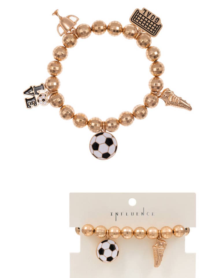 Bracelet extensible en émail Sports Football Cluster pour la vente par Designature New York