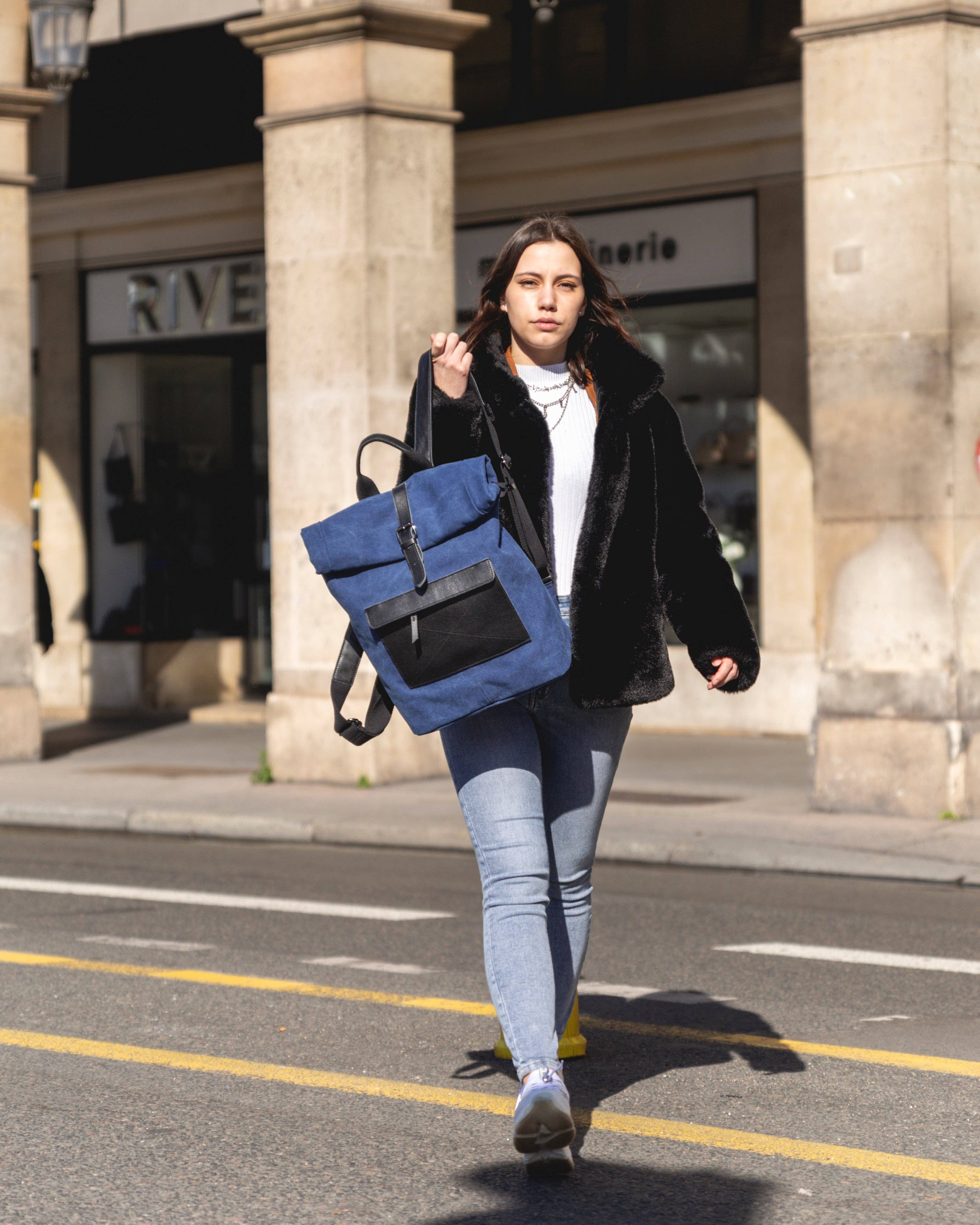 ZEDE PARIS – wholesale Ryggsäck - Dam – BASTILLE - Ryggsäck i canvas och läder9