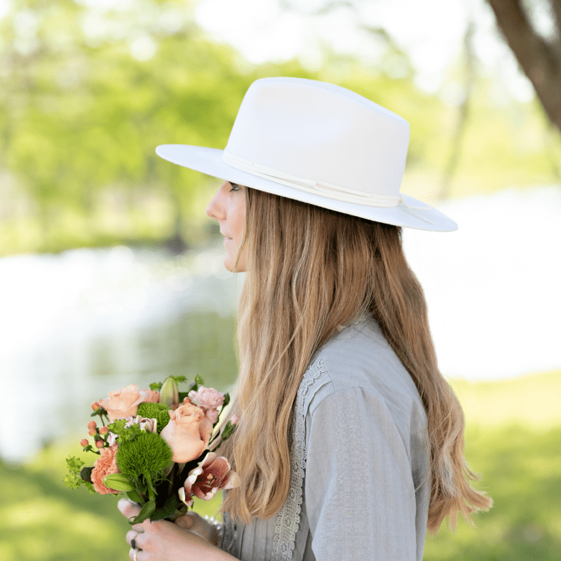 My Wine Hat - Vente Chapeau en feutre - femme - Napa Fedora - Perle1