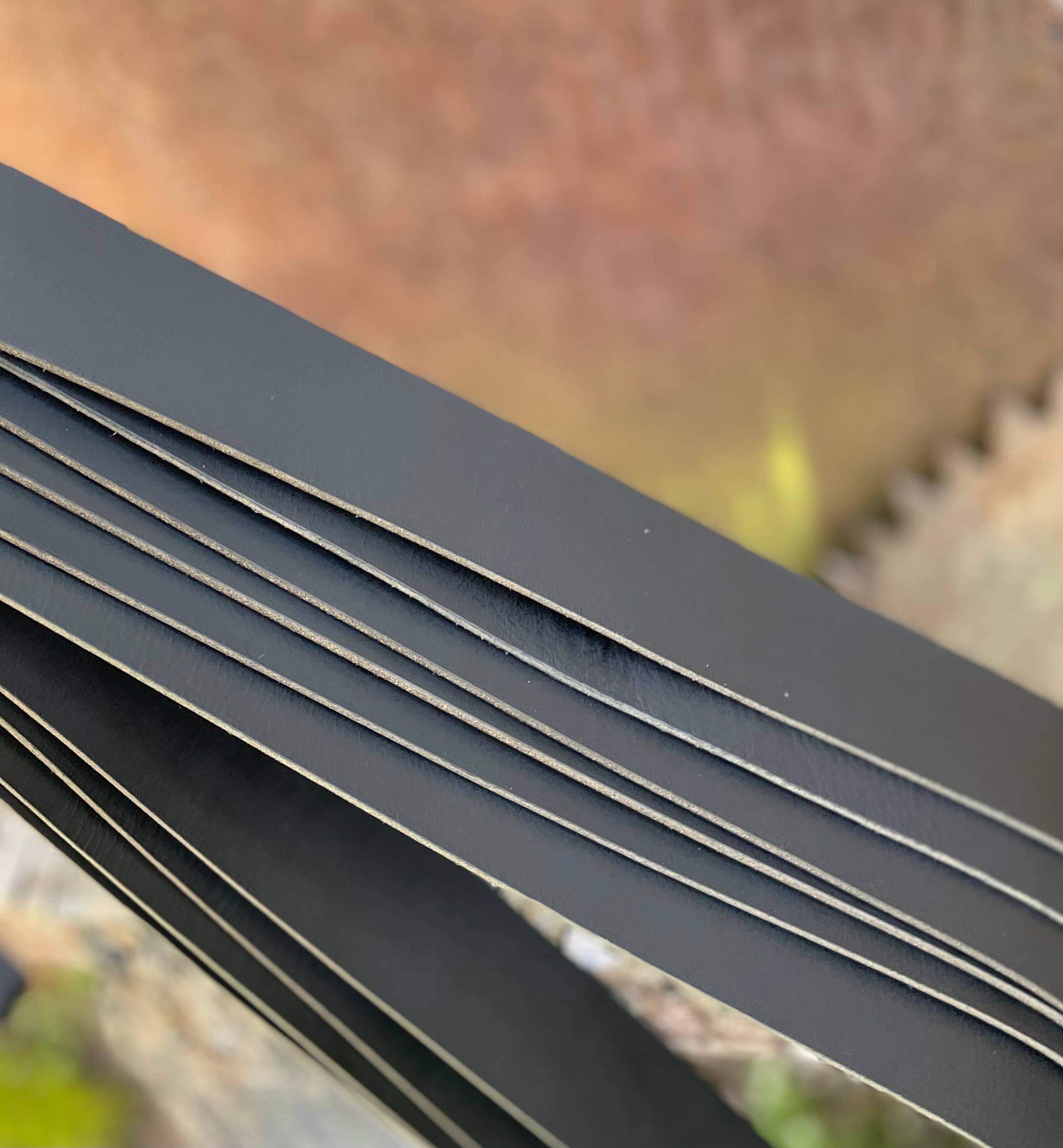 Black leather belt strap - matte, texture, for belt buckle for wholesale on Faire1