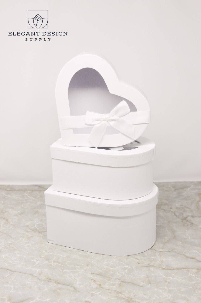 Elegant Design Supply - Vendita all'ingrosso Confezioni regalo - Scatola a forma di cuore con nastro e coperchio trasparente16
