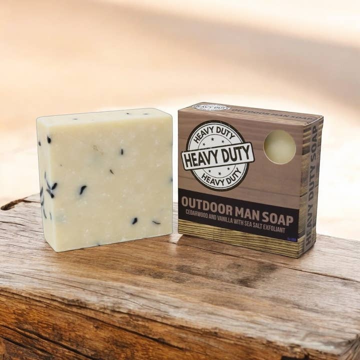 Seriously Shea - Wholesale Bar Soap - Men's - Outdoor Man Heavy Duty Soap | Cedarwood & Vanilla2