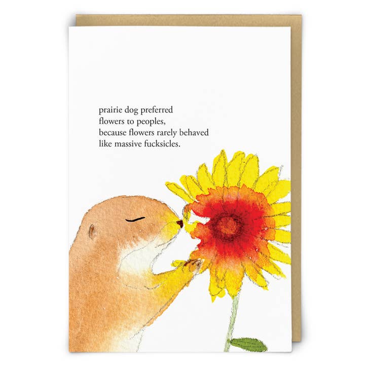 Prairie Dog Greeting Card for wholesale by Redback Cards - ALL duties and tariffs paid