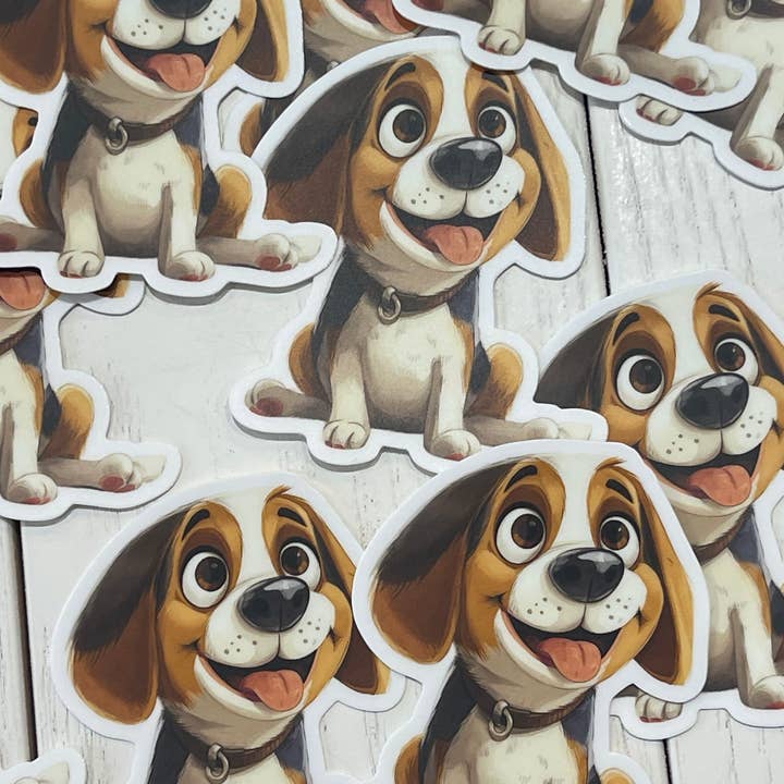 Beagle 2 ( cartoon) Sticker MM for wholesale by Little Smarties YYC