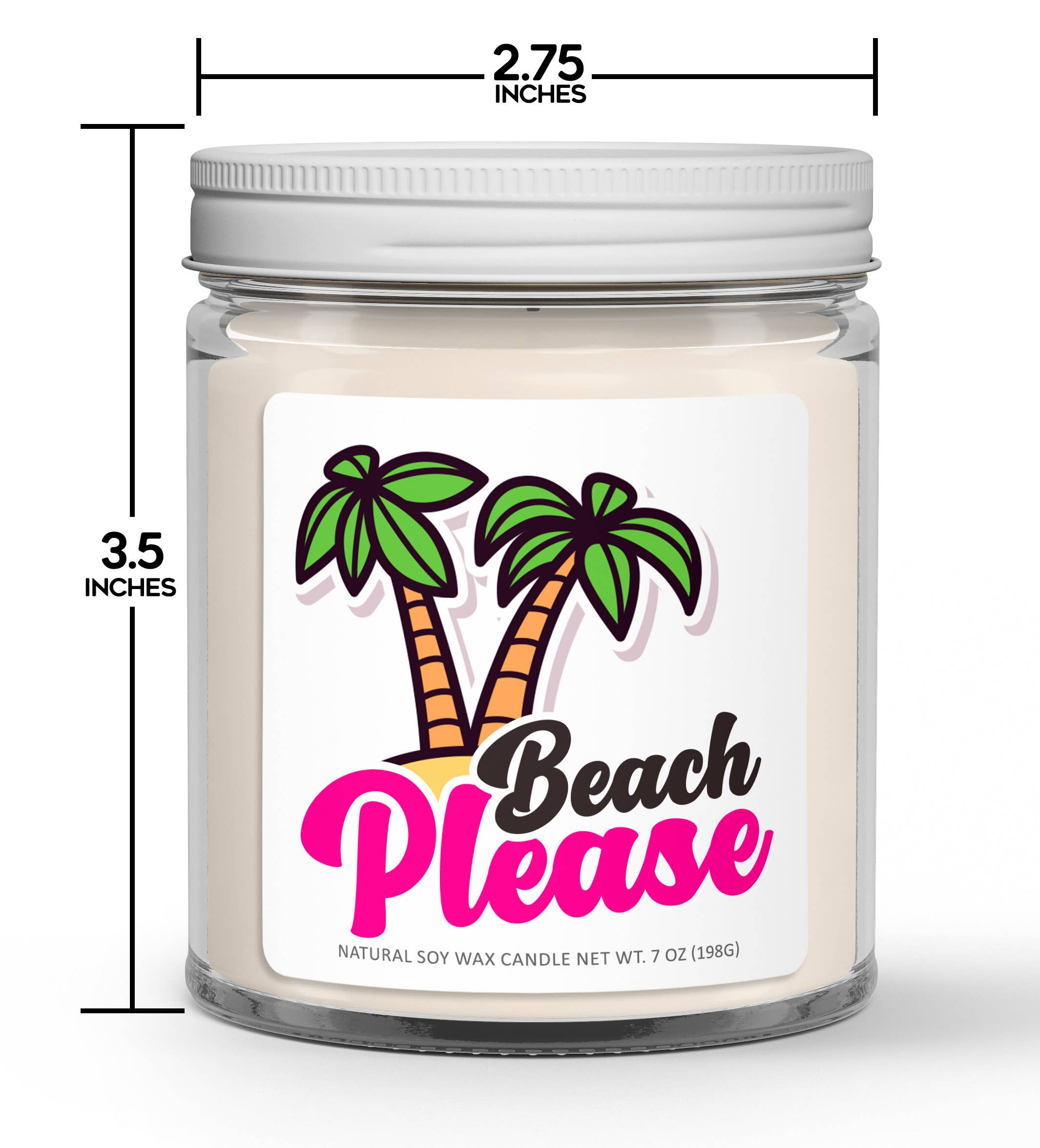 Wi-Wear - Wholesale Jar/Filled Candle - Beach Please Soy Candle - Beach & Summer Candle3