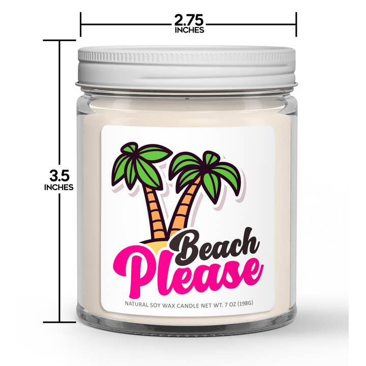 Wi-Wear - Wholesale Jar/Filled Candle - Beach Please Soy Candle - Beach & Summer Candle3