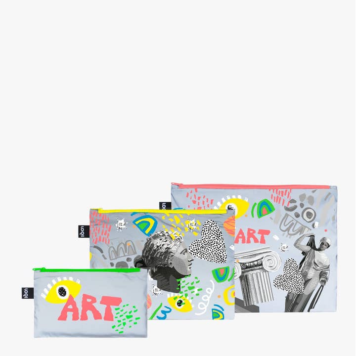 LOQI - Wholesale Pouch - Unisex - CLASSIC ART Reflective Zip Pockets