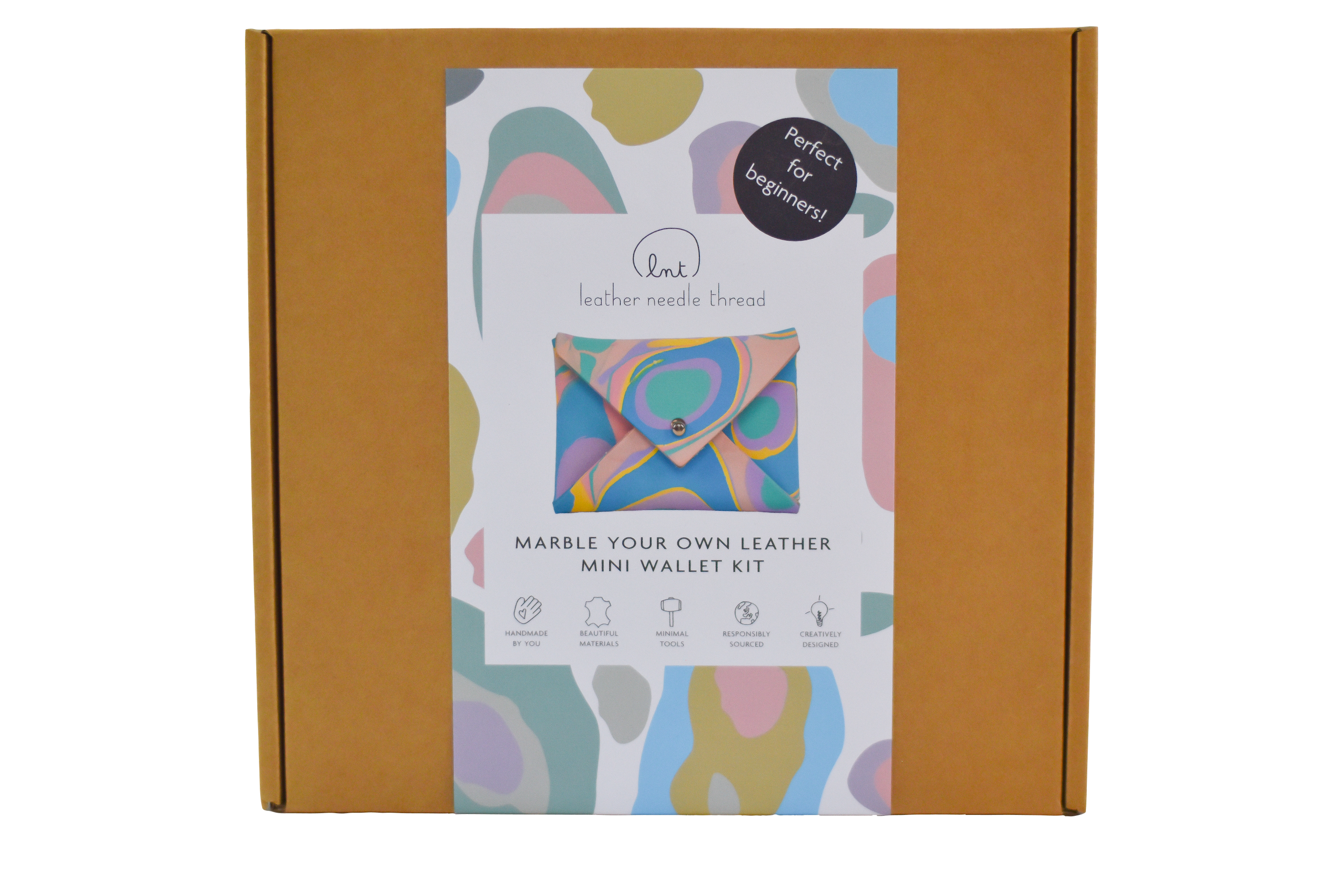 Leather Needle Thread - Wholesale DIY Craft Kit - MARBLE YOUR MINI ENVELOPE WALLET KIT3