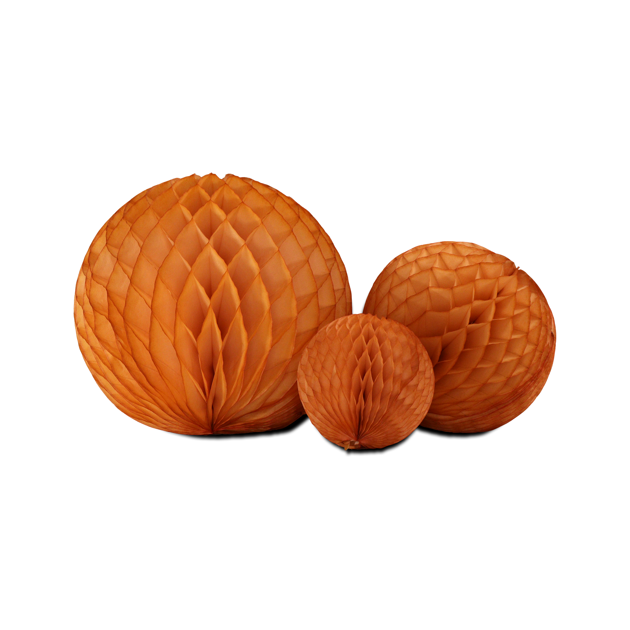 studio THIE - Vente Décalcomanie – décorations de fête - Trio de boules alvéolées en papier4