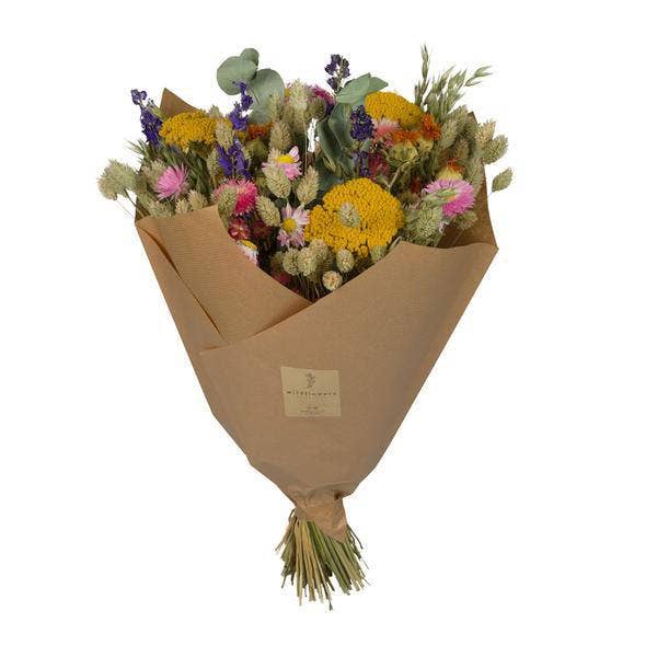 Oasis of Life - Wholesale Dried/pressed flowers - Dried Flowers – Classic Bouquet – Multi – 4 Bouquets – ↕60cm – Hand-tied & Sustainable – Long-lasting Dried Flower Decor for Vase Table Gift