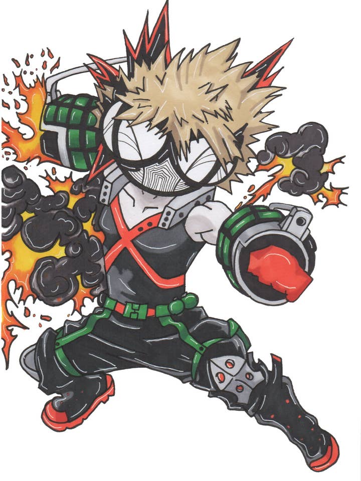 Impression artistique de Katsuki Bakugou pour la vente par Harth Creations